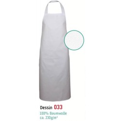 Latzschürzen Köper weiß, 120cm