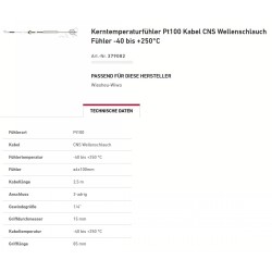 Einstechfühler PT 100 Teflongr.